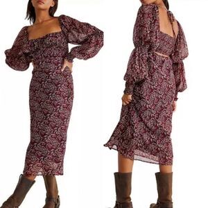 Free People Aglow Midi Dress size XS